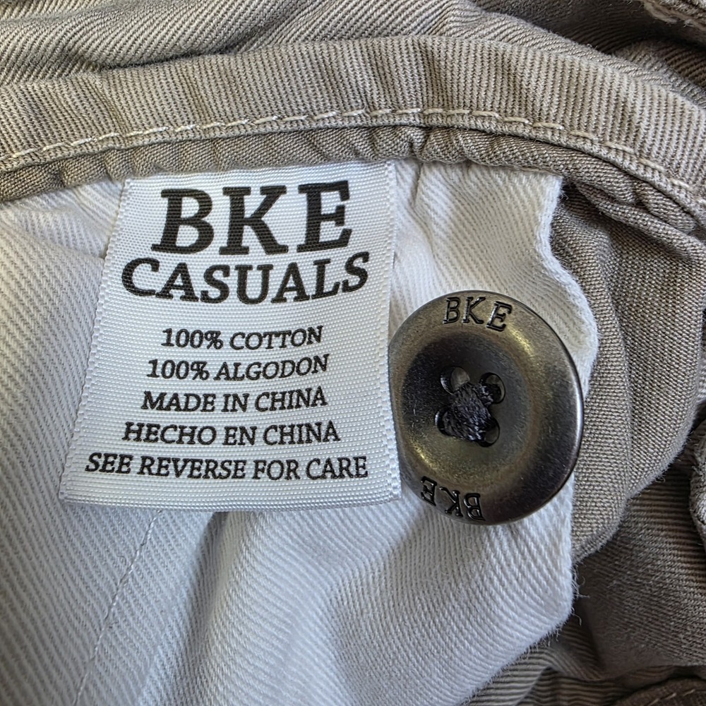 BKE Casuals Khaki‎ Pants Mens 32R Carter Straight Fit Tan - Picture 8 of 9